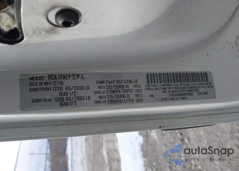 2017 Ram Promaster City Tradesman из США, поврежденный, VIN ZFBERFAB9H6F19612